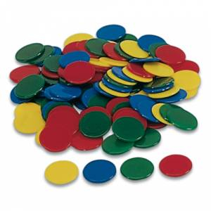 Fichas - Bolsa 100 fichas de colores 22 mm (Últimas Unidades) 